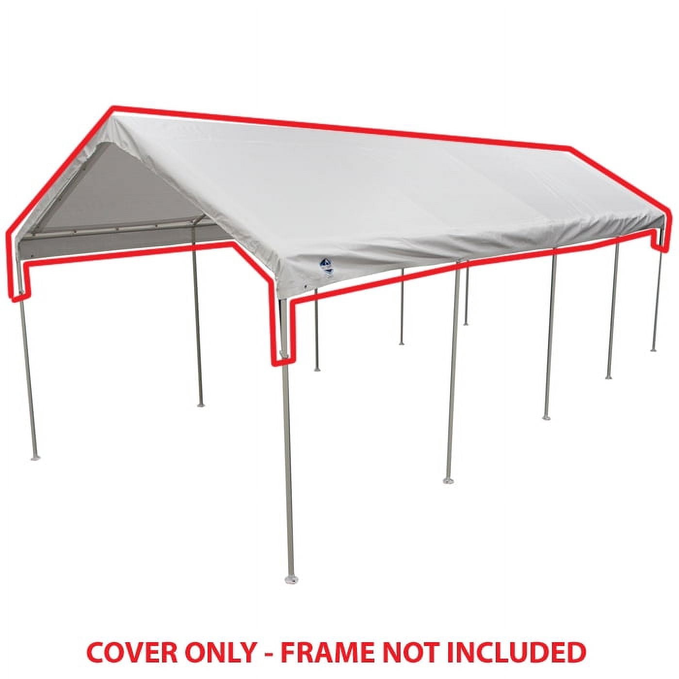 King Canopy 10ft x 27ft 180gsm Polyethylene White Drawstring Carport Canopy Cover