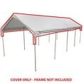 thumbnail image 3 of King Canopy 10ft x 27ft 180gsm Polyethylene White Drawstring Carport Canopy Cover, 3 of 9