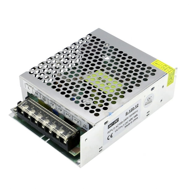 Convertidor de voltaje AC 100240V a DC 12V 10A 120W Transformador de voltaje Conmutación regulada Fuentes de alimentación Adaptador Convertidor para tiras Cámara de luz Proyecto de computadora Radio Eccomum Convertidor de voltaje