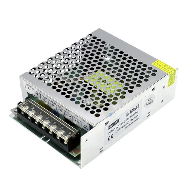 Transformateur de Tension CA vers DC 10 A 120 W, Commutation Régulée, Adaptateur Convertisseur d'Alimentation pour Bandes, Projet Informatique