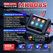 Autel OBD2 Scanner MK808S, Bidirectional Scan Tool, OE All System Diagnostics, 28+ Service for 200+ Brands, 3000+Active Tests, Auto Scan and Autovin