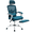 Blue, variant on Office Computer Desk Chair, High-Back Ergonomic Mesh Swivel Chair with Lockable Recline, Adjustable Lumbar Support, Retractable Footrest & Padded Arms for Home Office, Study, and Gaming, Black