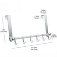 thumbnail image 2 of NOGIS Over The Door Hooks, Moving 6-Hooks,NOGIS Over Door Towel Rack,Door Coat Hanger, Upgraded Long Arms for Bathroom Accessories (Silver), 2 of 7