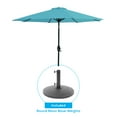 thumbnail image 2 of Westin Outdoor 9 Ft Umbrella with Round Resin Plastic Base Weight Included for Patio Garden UV Water Weather Resistant, Dark Green, 2 of 3