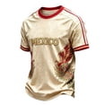thumbnail image 2 of 2026 Soccer Jerseys Shirts for Men Country Team Short Sleeve Crew Neck Fan International Football Shirt Retro Streetwear Top, Beige L, 2 of 4