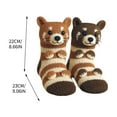 thumbnail image 3 of Gumesh 3D Knit Animal Socks，Cute Raccoon Knitted Socks for Women & Men, Warm Fuzzy Animal Socks, Christmas Gift Idea, 3 of 4