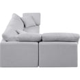 thumbnail image 4 of Meridian Furniture Indulge 129" Linen Fabric L-Shaped Modular Sectional in Gray, 4 of 7