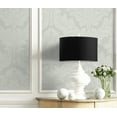thumbnail image 5 of Seabrook Designs Morning Mist Genevieve Damask Prepasted Wallpaper, 5 of 8