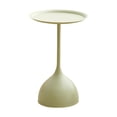 thumbnail image 4 of Mesa auxiliar redonda pequeña, mesa auxiliar moderna y resistente con pedestal de metal. altura 59cm, 4 of 9