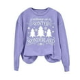 thumbnail image 2 of Qertyioot Pull d'Hiver Mode Femme Imprimé de Noël, Manches Longues Col Rond Chaud Ample Tendance Hauts Tricotés, 2 of 4