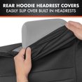 thumbnail image 6 of carXS FreshMesh Car Seat Covers Full Set with Charcoal Gray Accent Front and Back Seat Cover Set with Modern Sideless Design, Universal Fit for Car Truck Van and SUVs, 6 of 10