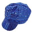 thumbnail image 3 of Jiibva Glitter Sequin Hat 70s Disco Adult Hat Bling Costume Hats Retro Dress Up Caps Newsboy Cap Beret Birthday Party Dance Caps Fancy Dress Accessory, 3 of 7