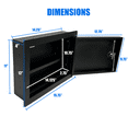 thumbnail image 4 of In-Wall Safe with Key Lock – Heavy-Duty Steel Lockable Hidden Wall Compartment for Secure Storage, Wall Safe Box for Jewelry, Cash, and Documents – 15.75-Inch Exterior Width, Durable Design, 4 of 10