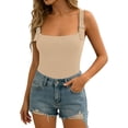 thumbnail image 5 of AnuYalue Women's Summer Tops Square Neck Ribbed Crop Tank Top Fashion Club Streetwear, 5 of 7