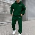 thumbnail image 2 of JHLZHS Sweat à Capuche pour Hommes Automne et Hiver Mode Décontractée Imprimé Lettres Sport à Manches Longues Ensemble Chandails en Molleton pour Hommes Col Rond Chandail en Molleton Graphique Vintage, 2 of 6