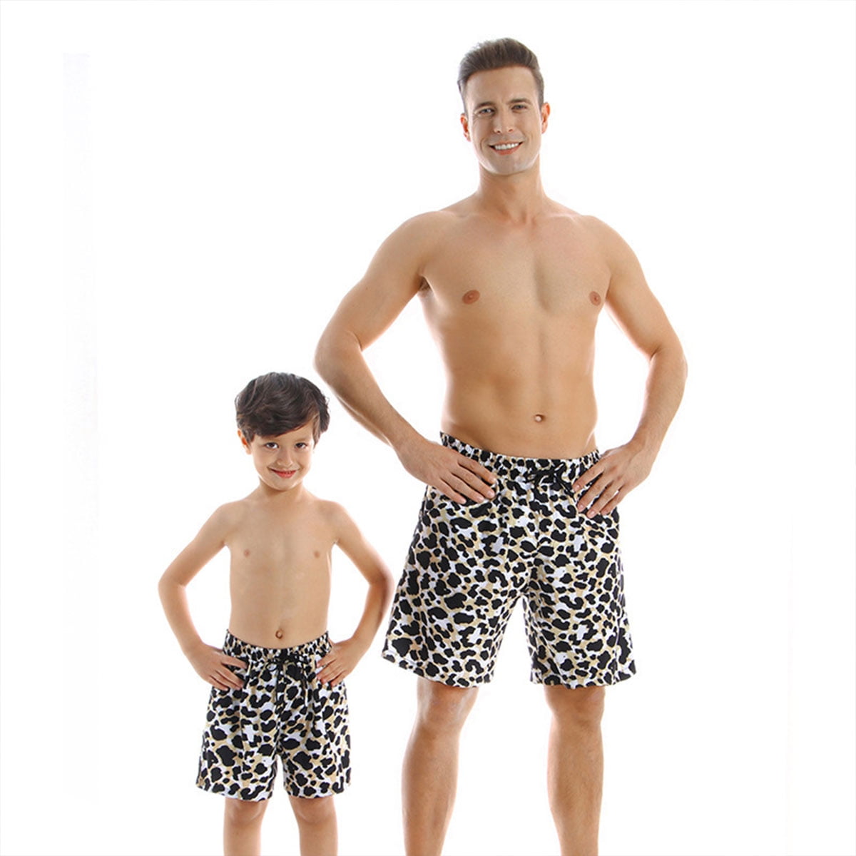 Hawee Family Matching Swimwear Father Son Matching Swim Trunks Matching Swimsuit Daddy And Me Floral Print Beachwear Swimming Pants Other