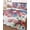 Red, White, Blue, Pink, variant on Full Size Quilt Bedding Set, Patriotic American Flag Reversible Summer Quilt 3 Pieces, Red Blue Fireworks Daisy Flowers Lightweight Bedspreads Coverlets with 2 Pillow Shams for All Seasons
