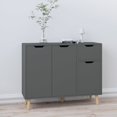 thumbnail image 1 of vidaXL Sideboard Grey 90x30x72 cm Engineered Wood, 1 of 5