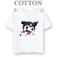 thumbnail image 3 of Camiseta de algodón 100% Kuromi Kawaii Manga Anime japonés Camiseta de verano para niños Ropa para niños Tops Camisetas para niños y niñas Camisetas para bebés Lindas, 3 of 5