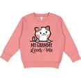 thumbnail image 2 of Inktastic My Grammy Loves Me Girls Granddaughter Kitten Toddler Sweatshirt, 2 of 4