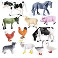 thumbnail image 1 of Sienon 12 Piezas Mini Figuras de Animales de Granja Figuras de Granero de Ganado Realistas de plástico Juguetes Adorno de Pastel de Granja en Miniatura Juego de Aprendizaje Educativo para niños pequeñ, 1 of 5