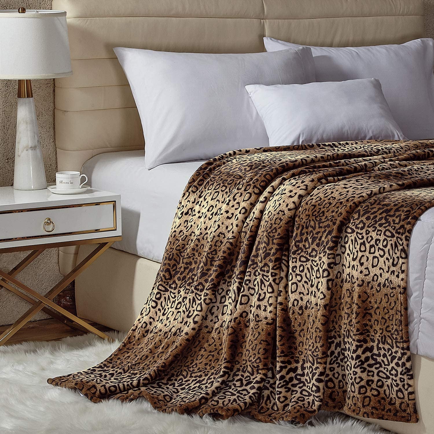 Deandawn Leopard Print Blanket Lightweight Super Soft Ultra Luxurious Plush Flannel Fleece Blankets Leopard 50 X 60 Throw Other 90 X 90 Queen