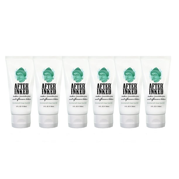After Inked Tattoo Moisturizer Aftercare Lotion 3 Oz 6 Pieces Walmart Com Walmart Com