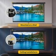 thumbnail image 5 of SPECSTAR 80 inch Manual Pull Down Projector Screen, 16:9 HD Retractable Projector Screens for Movie Home Theater Cinema Office Video Game, Black, 5 of 9