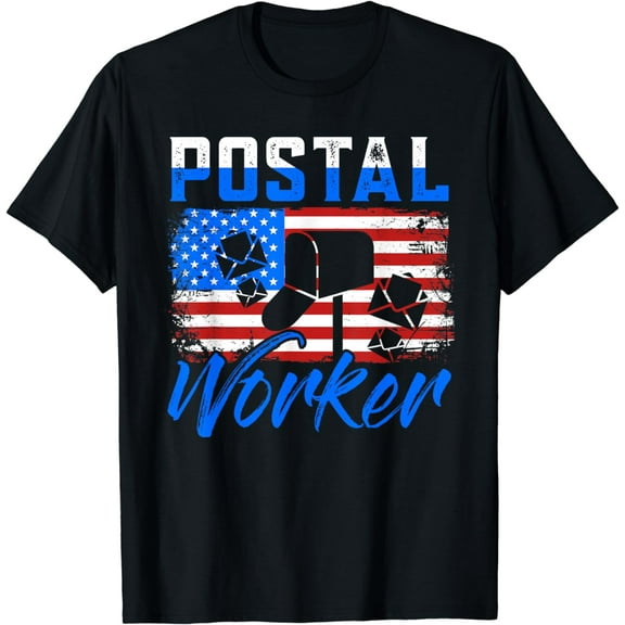Postal Worker Shirt Patriotic Flag US Post Mail Carrier T-Shirt