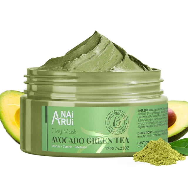 Mascarilla facial ANAI RUI Green Tea con arcilla de aguacate 120 g/120 ml