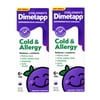 2 Pack - Children’s Dimetapp® Cold & Allergy Liquid – Grape Flavor, Alcohol-Free, 8 fl oz