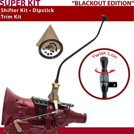 American Shifter 4L80E Shifter Kit Black 23 in. Swan Trim Kit Dipstick for DE7DF