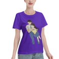 thumbnail image 2 of T-Shirt Basique à Manches Courtes pour Femmes Conan et Xiaolan, 2 of 6