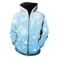 thumbnail image 1 of Winter Snowflake Pattern Men's Zipper Hoodies With Hood Jackets 3D Printed Hip Hop Cool Spring Tops Oversized 2024 Hot Sale, 1 of 5