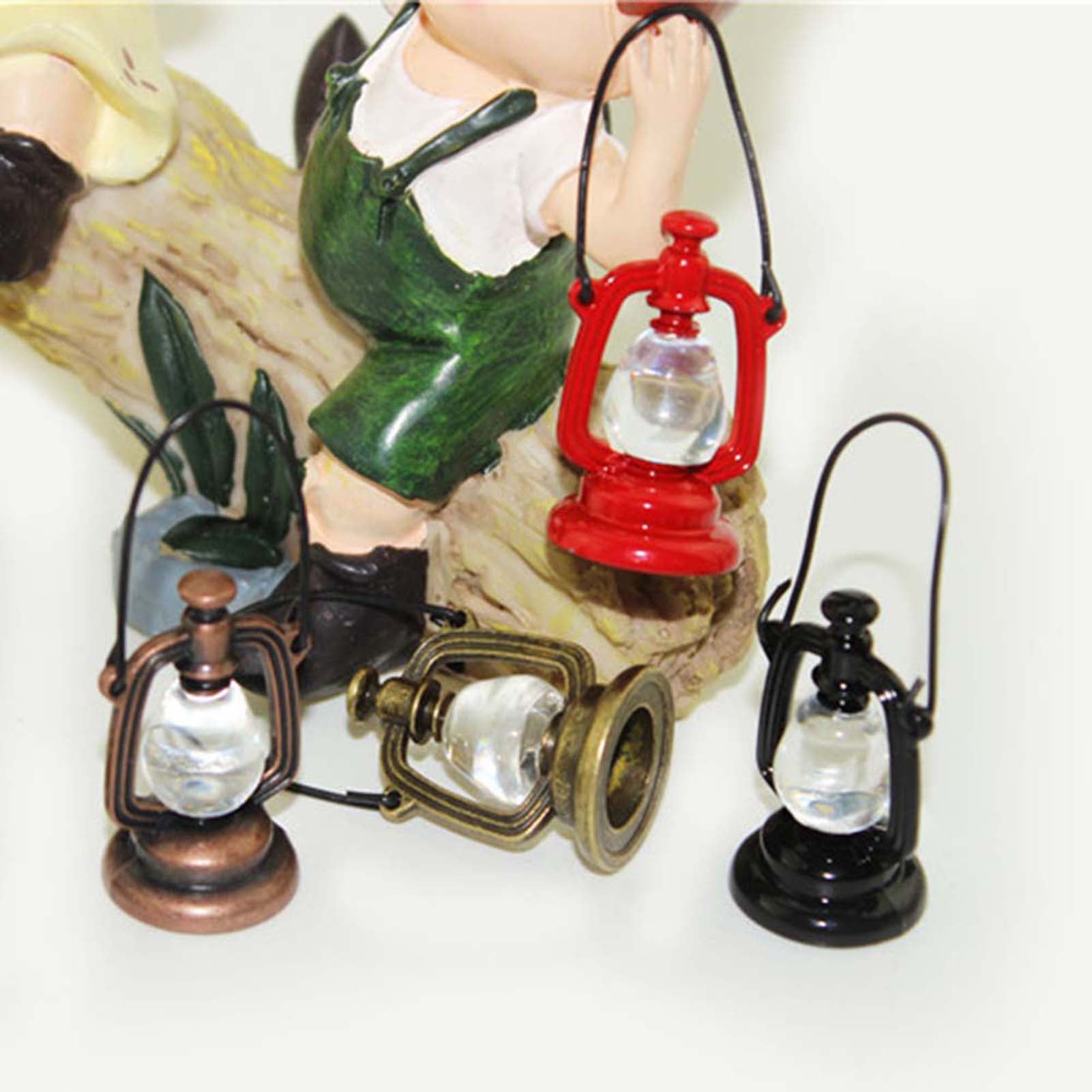 1/12 Scale Miniature Dollhouse Accessories Decoration Mini Oil Lamp Kids Toy Hot