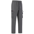 thumbnail image 7 of Hinvhai Men's Comfort Stretch Classic Fit Flat Front Hiking Cargo Pants - Regular and Multi Pockets Gray, 7 of 7