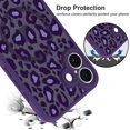 thumbnail image 4 of Funda KANGHAR para iPhone 16 Plus con estampado de leopardo morado Magsafe, 4 of 6