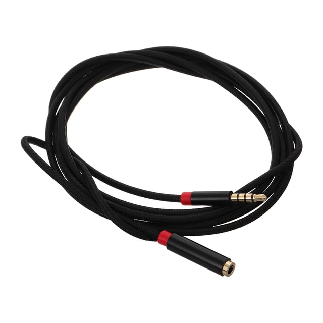 OUNONA Aux Extension Cable with Microphone Support Multi Braided for Audio Devices 1Set