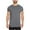 Dark Gray, variant on Mens Short Sleeve T Shirts Curved Hem Summer Muscle Slim Fitted Crew Neck Longline T-Shirt Gym Workout Tops