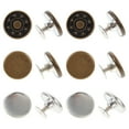 thumbnail image 1 of Shisuyan Silver Jeans Buttons Tool Free Installation 15Pcs 0.2X0.6X0.6In, 1 of 8