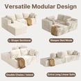 thumbnail image 4 of Asofer Oversized Modular Sectional Sofa, L Shaped Cloud Sleeper Couches for Living Room, No Assembly Required, Left Facing Chaise, Beige, 4 of 8