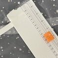thumbnail image 5 of Cortador de papel pequeño, mini, plegable, escala transparente, sin rebabas, corte de acero al carbono, recortador de papel para álbumes de recortes, color blanco, 5 of 5