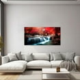 thumbnail image 3 of ZHONGYUTONG Waterfall Canvas Wall Art Autumn Forest Painting Red Trees Picture Prints Nature Landscape Wall Decor for Living Room Office Framed (20.00" x 40.00"), 3 of 6