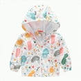 thumbnail image 5 of Karoyedx Jackets for Kids Girls Rain Jacket Waterproof Hooded Fleece Kids Raincoat Toddler Girls Fall Rain Coats Jackets Windbreakers White F Size,2-3 Years, 5 of 5