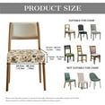 thumbnail image 7 of HELLHERO Rose Print Seat Covers for Dining Room Chairs Set of 6, Protective Dining Room Seat Cover Protector, Kitchen Chair Covers Removable, 7 of 7