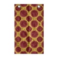 thumbnail image 1 of Floral Hanging Pocket Organizer, Continuous Pattern of Floral Petals and Hexagons, Printed Polyester Storage Bag with Pockets, 21" x 31", Earth Yellow Vermilion, 1 of 2