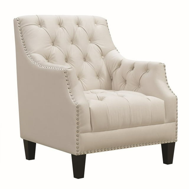 Picket House Furnishings Perry Bouton Touffeté Accent Chaise dans la Neige