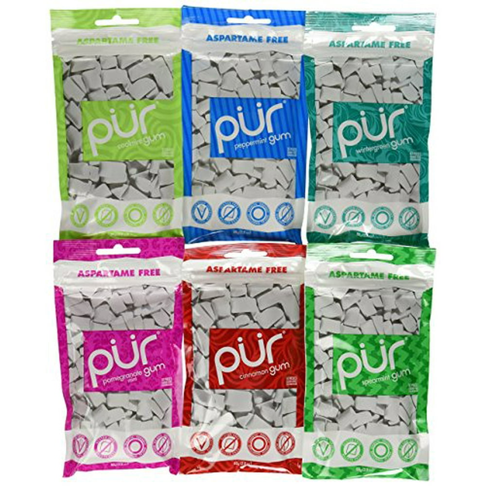 Pur Gum Variety Pack 6 Flavors ( Pack of 6 )