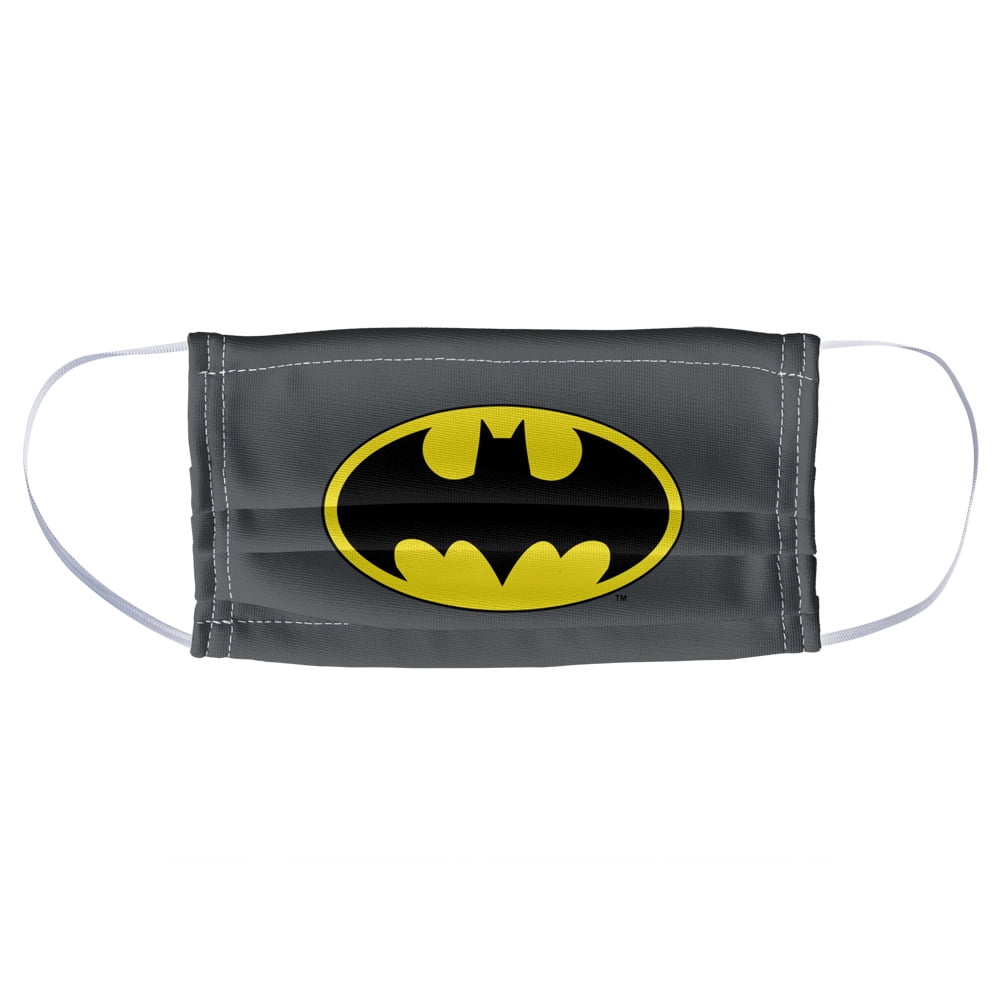 Batman Classic Bat Logo 1-Ply Reusable Face Mask Covering, Unisex