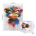 thumbnail image 4 of 500 PCS Angry Monkey Graffiti 500 Piece Vibrant Jigsaw Puzzle,Wonderful Imagination,Characterized By Exquisite And Colorful Illustrations,Depicting An Angry Monkey,Funny Animal Wooden Puzzle, 4 of 6